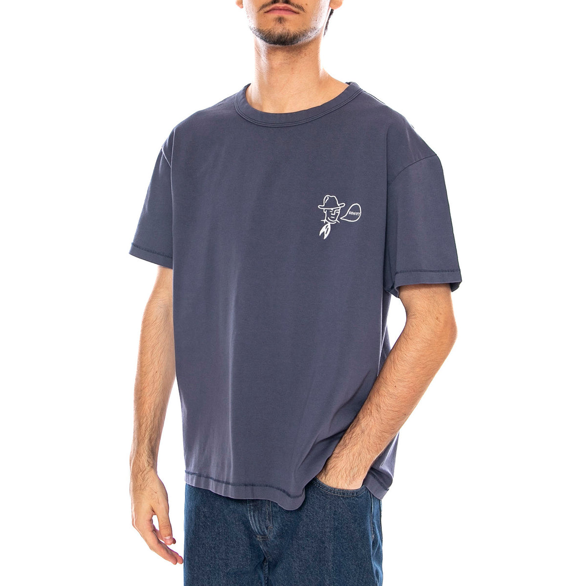Rodeo Ben Tee Navy - Maglietta Girocollo Uomo Blu Navy 112371672 . WRANGLER 