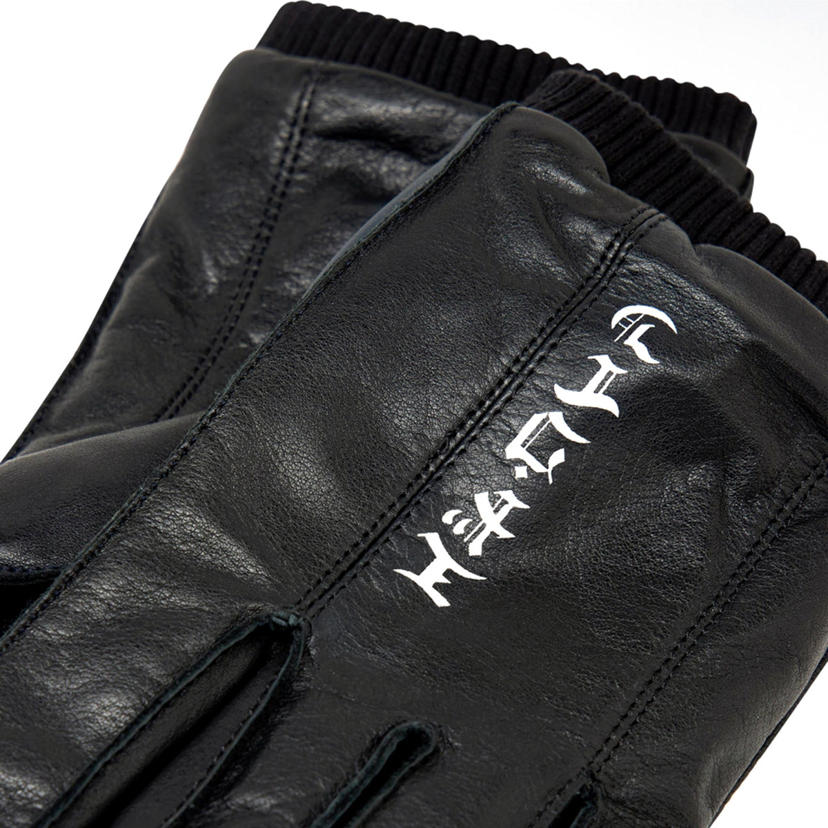 Motor Leather Gloves Black / Navy - Guanti Edwin Neri I034097.2L4.00. . EDWIN 