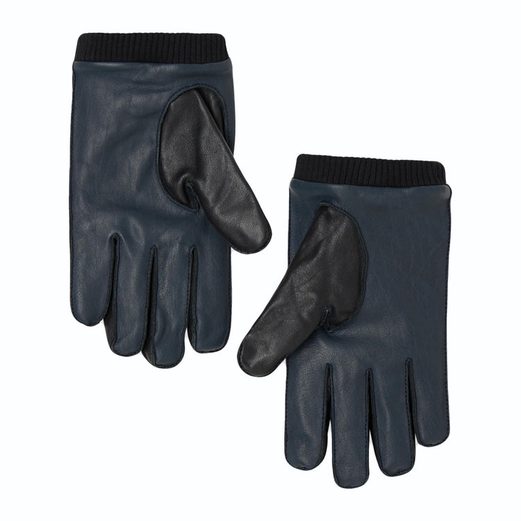 Motor Leather Gloves Black / Navy - Guanti Edwin Neri I034097.2L4.00. . EDWIN 