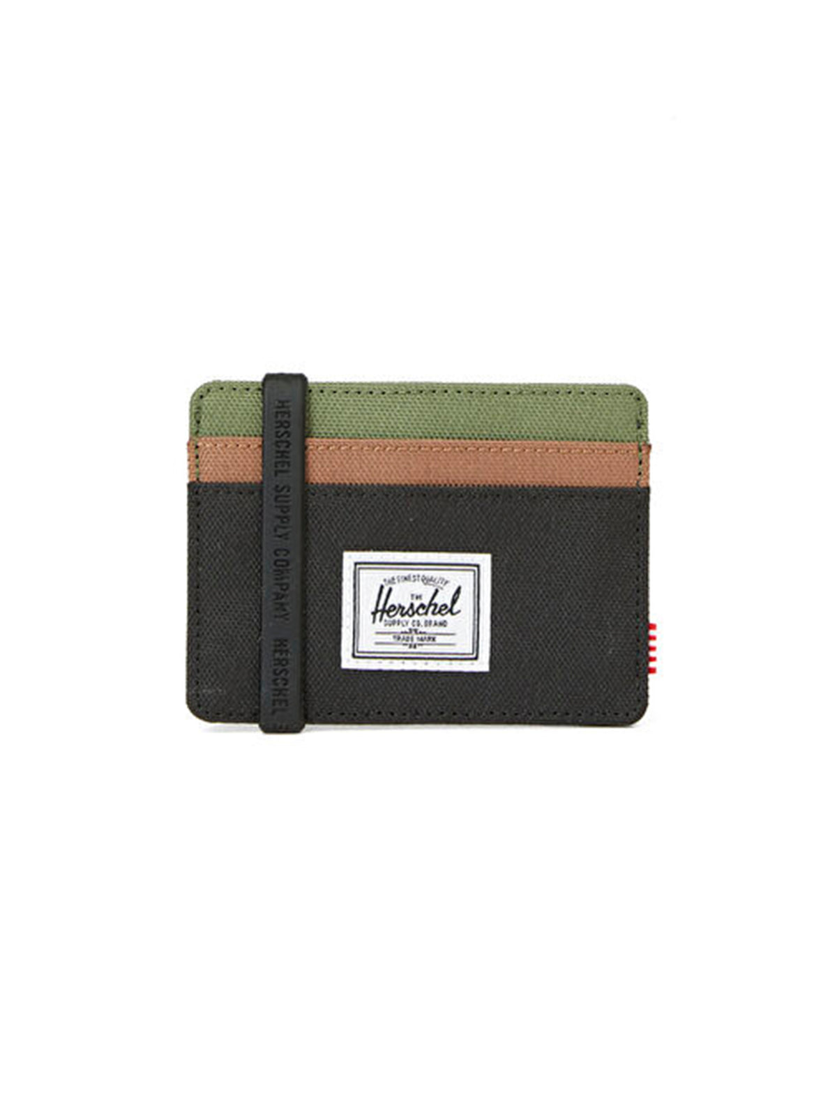 CHARLIE CARDHOLDER BLACK / SADDLE BROWN - Portacarte Marrone / Nero Multicolore 30065 06427 HERSCHEL 