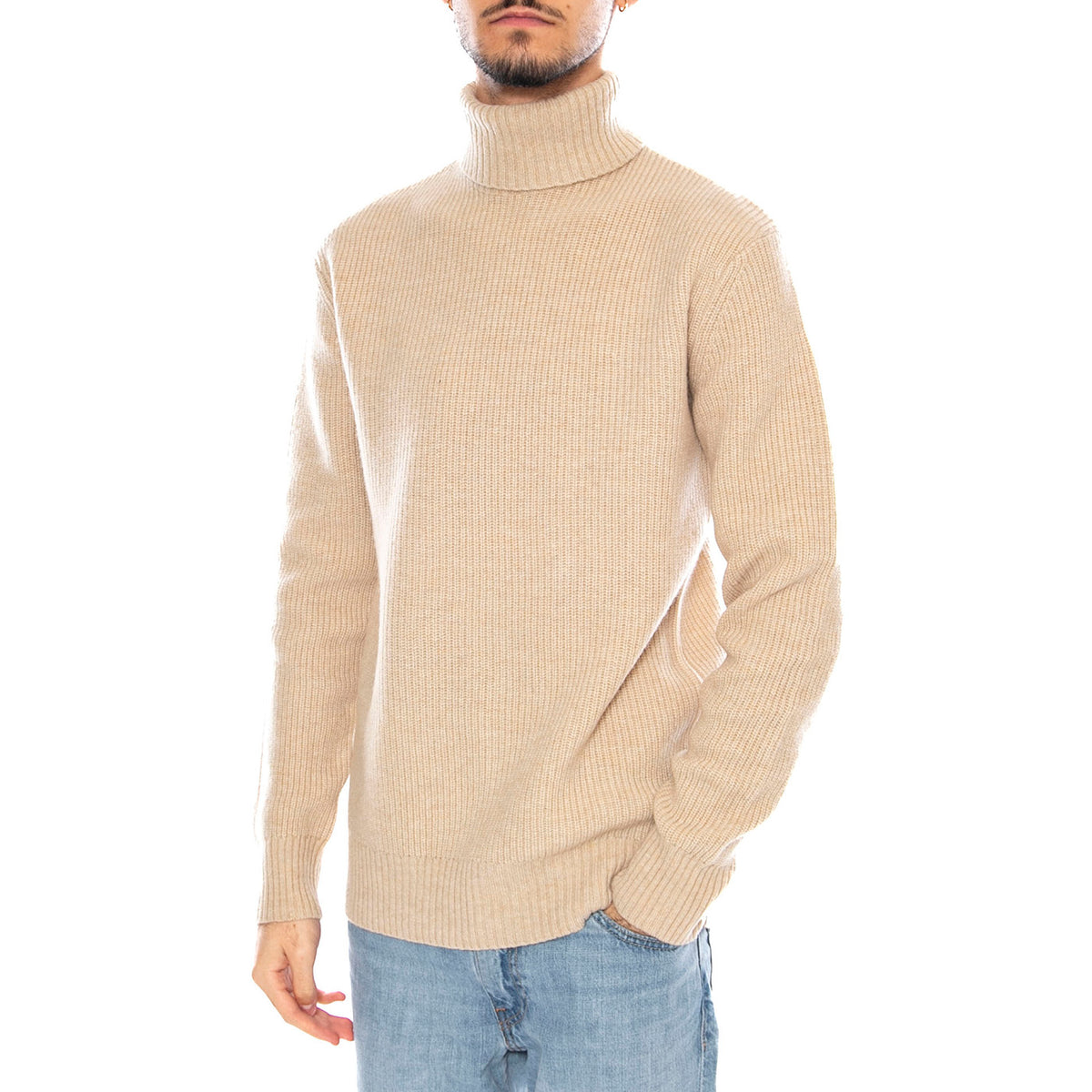 Hargreaves 2.0 -- Maglione Uomo Collo Alto Beige 216887349 1100 MINIMUM 
