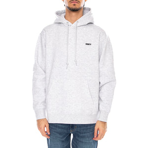 Obey Bold Hood Fleece Heather Grey - Felpa con Cappuccio Uomo Grigia 112842349 HEA OBEY 