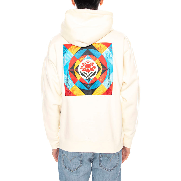 Obey Geometric Power Canvas Fleece -- Felpa Uomo Unbleached Bianca 112843938 UBL OBEY 