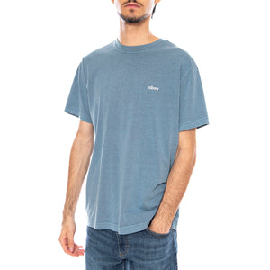 Lowercase Pigment Tee SS Pigment Coronet Blue - Maglietta Girocollo Uomo Blu 131080353 COE OBEY 