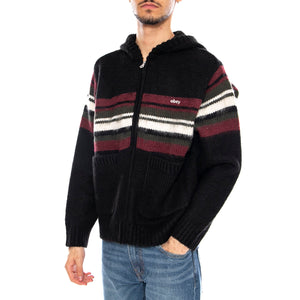Myers Zip Up Hood Sweater Black / Multi -- Felpa con Cappuccio Uomo Nera / Multicolore 151000093 BKM OBEY 
