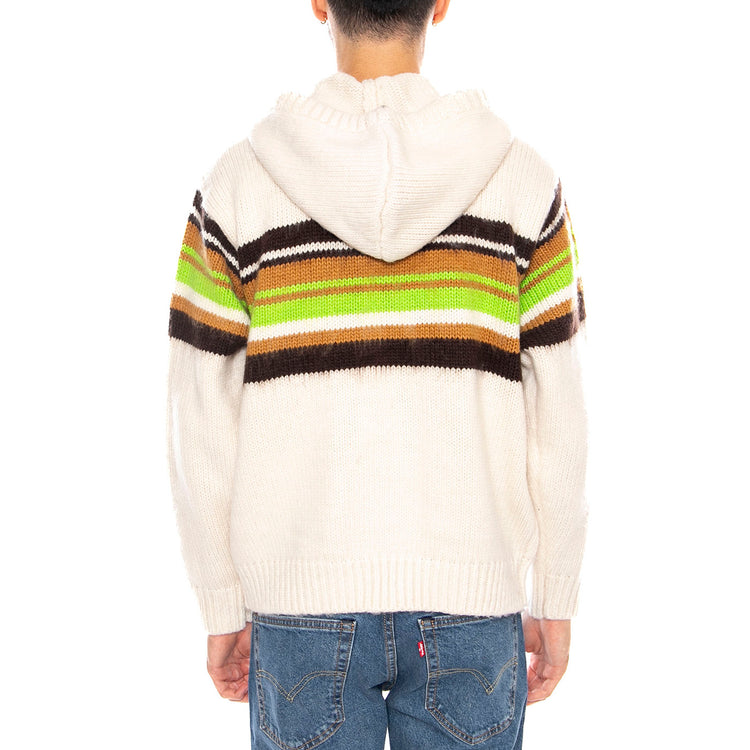 Myers Zip Up Hood Sweater Unbleached / Multi -- Felpa con Cappuccio Uomo Beige Naturale / Multicolore 151000093 UBL OBEY 