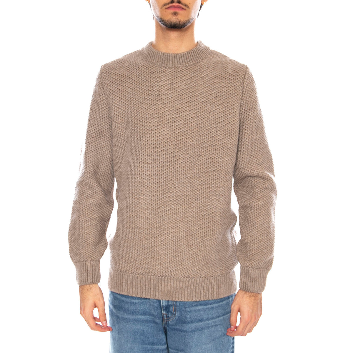 Sablons Olow Sweater Green - Maglione Girocollo Uomo Verde PULL-SABLON22-MARR BROWN OLOW 