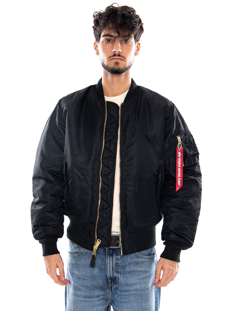 MA-1 HERITAGE BOMBER JACKET BLACK - Giacca Uomo Nera 100101 03 ALPHA INDUSTRIES 