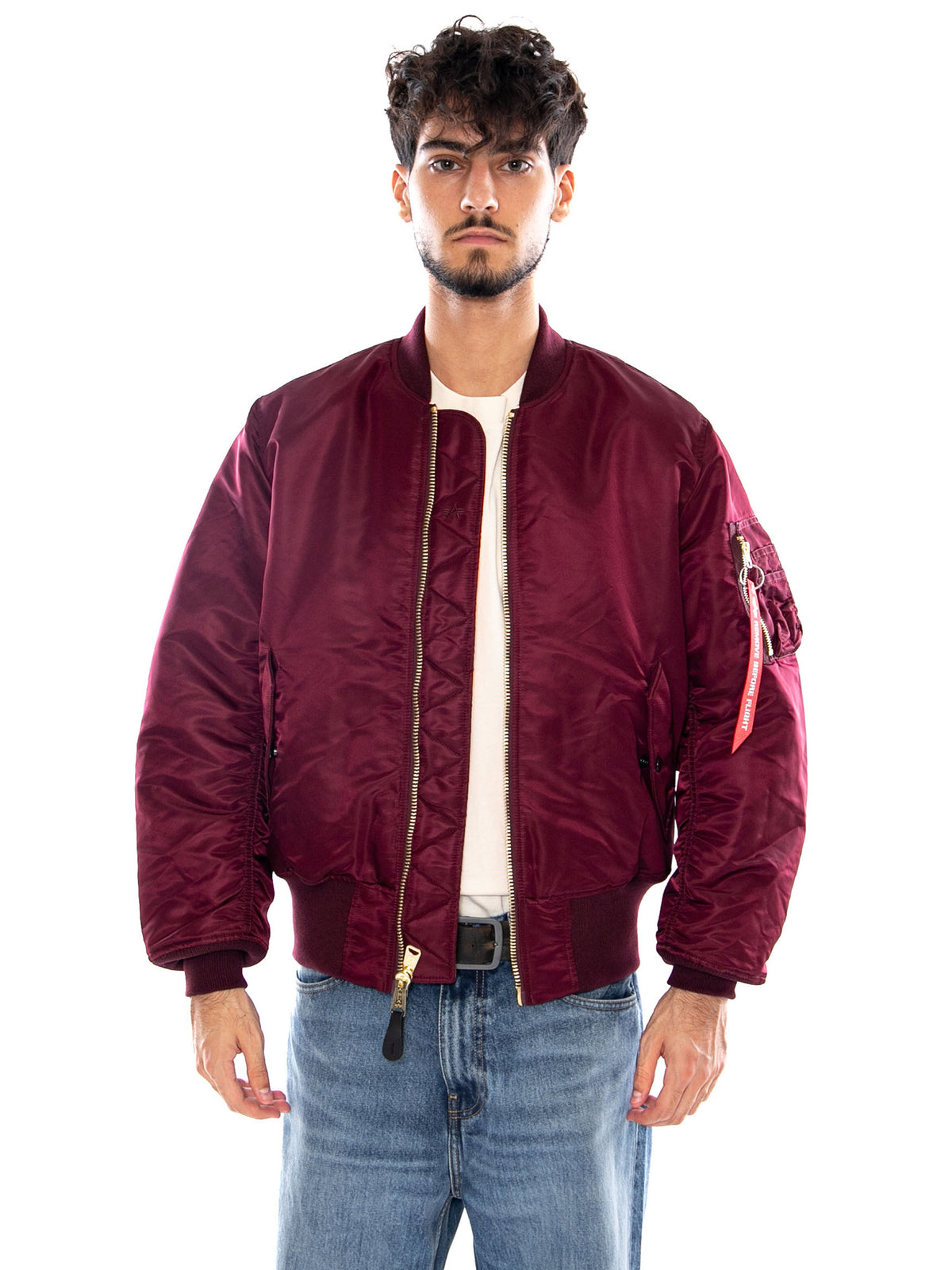 MA-1 HERITAGE BOMBER JACKET DARK CHERRY - Giacca Reversibile Uomo Rossa 100101 608 ALPHA INDUSTRIES 