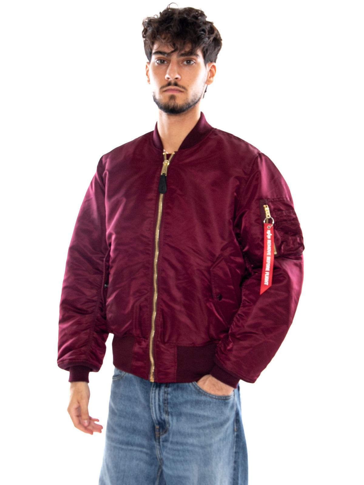 MA-1 HERITAGE BOMBER JACKET DARK CHERRY - Giacca Reversibile Uomo Rossa 100101 608 ALPHA INDUSTRIES 