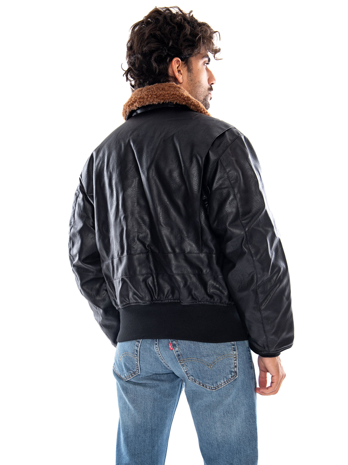 G-1 Devils Brigade Faux Leather Bomber Jacket - Giacca Uomo Nera 268133 03 ALPHA INDUSTRIES 