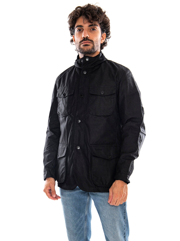 Ogston Wax Jacket Black / Classic - Giacca Uomo Nera<BR/><BR/> 262MMWX0700 BK11 BARBOUR 