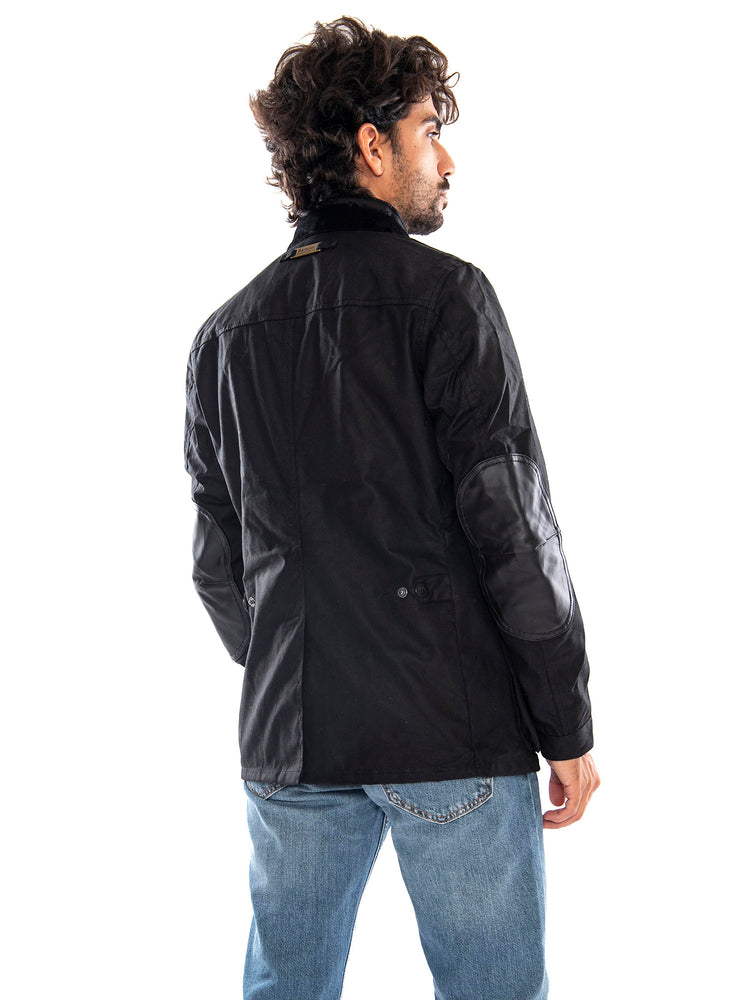 Ogston Wax Jacket Black / Classic - Giacca Uomo Nera<BR/><BR/> 262MMWX0700 BK11 BARBOUR 