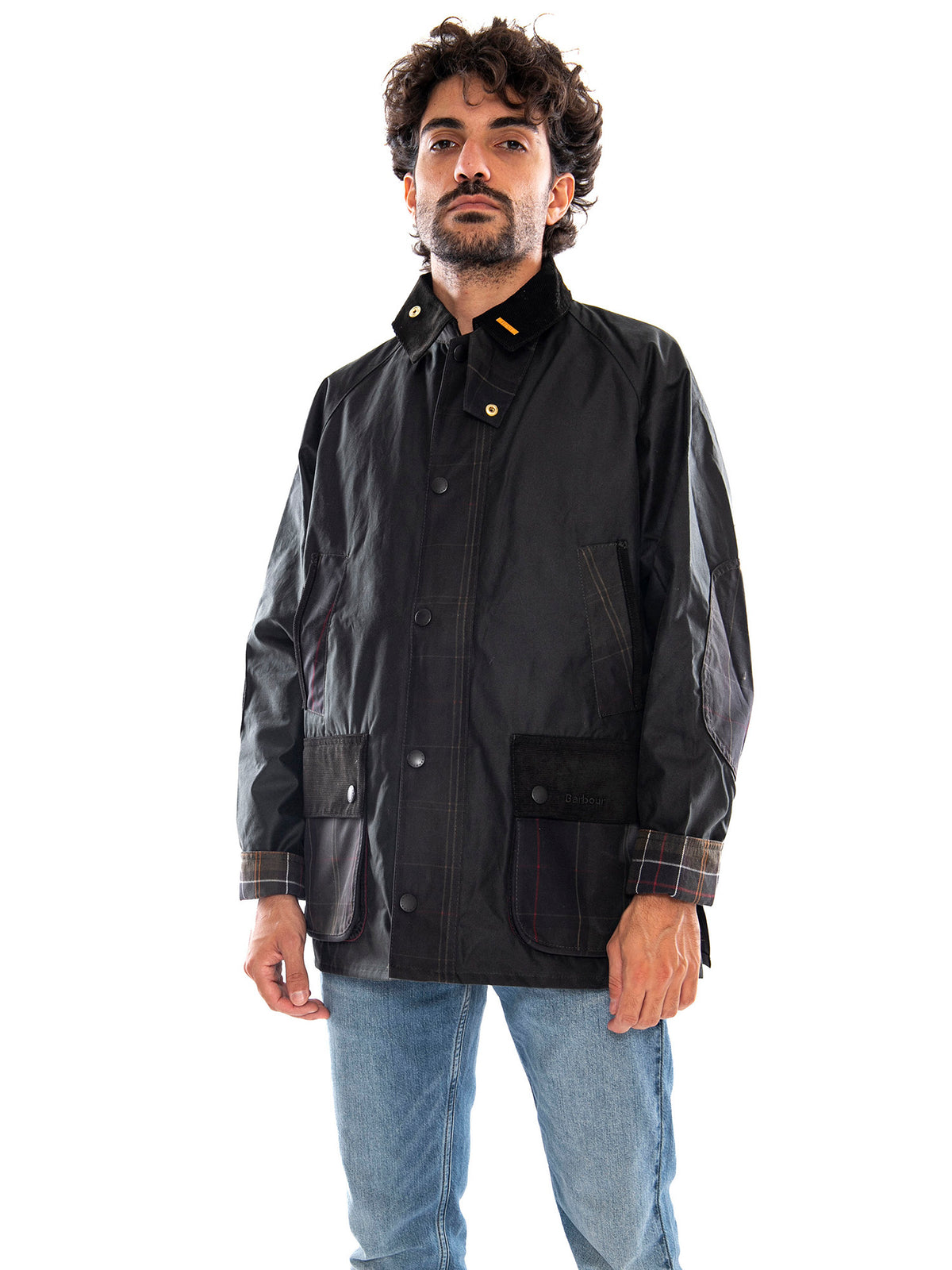 Icons Patch Bedale Wax Jacket Sage - Giacca Uomo Verde Salvia<BR/><BR/> MWX2585 SG51 BARBOUR 