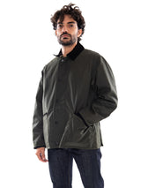 Barbour Short Liddesdale Wax Jacket Sage - Herrenjacke Grün  Herren BARBOUR