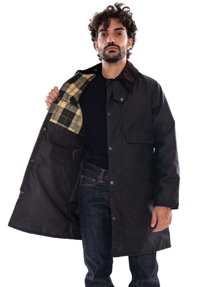 Barbour Long Spey Wax Jacket Sage - Giacca Uomo Verde MWX2594 SG51 BARBOUR 