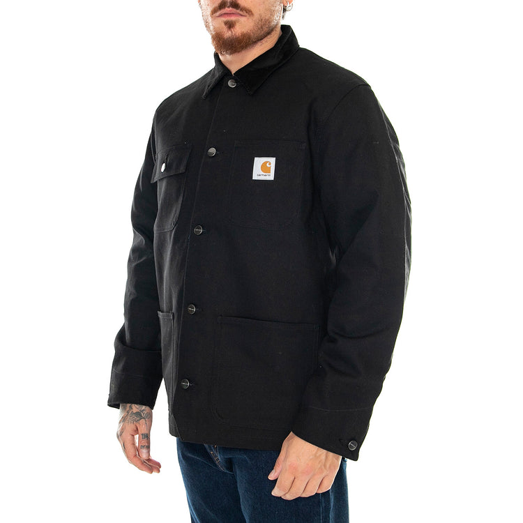 MICHIGAN COAT BLACK / BLACK RIGID - Giacca Uomo Nera I015261 00E01 CARHARTT WIP 