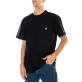 S/S CHASE T-SHIRT BLACK / GOLD - Crewneck T-Shirt Herren Schwarz  Herren CARHARTT WIP