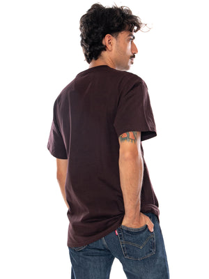 CARHARTT WIP S/S CHASE T-SHIRT PALISANDER / GOLD - Maglietta Girocollo Uomo Marrone I026391 3XEXX CARHARTT WIP 