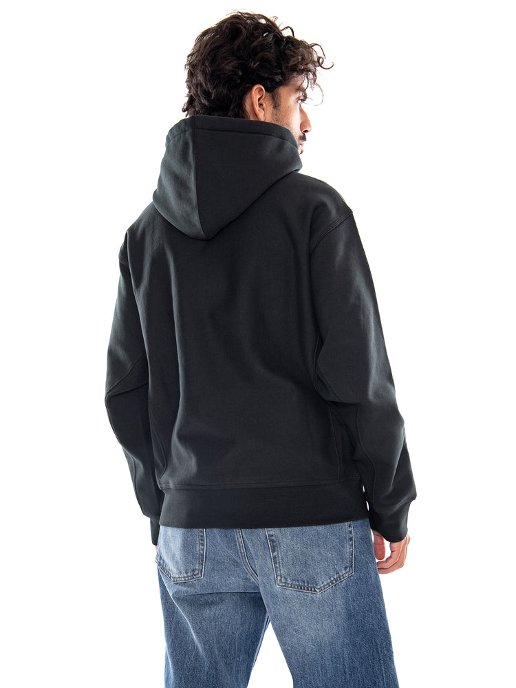 Hooded American Script Sweat Raven - Felpa con Cappuccio Uomo Verde I028279 3T6XX CARHARTT WIP 