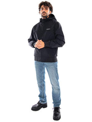 Hooded Sail Jacket Black / White - Giacca Uomo Nera / Bianca I028436 0D2XX CARHARTT WIP 
