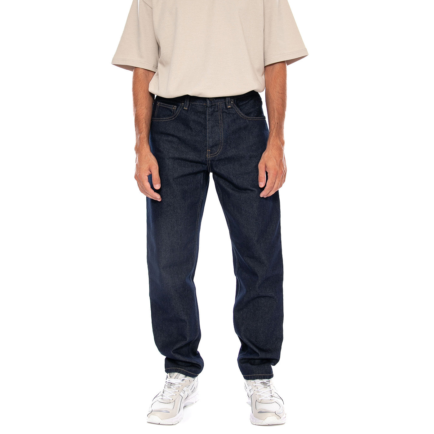 NEWEL PANT BLUE / ONE WASH - Pantaloni Denim Jeans Uomo Blu I029208 012Y CARHARTT WIP 
