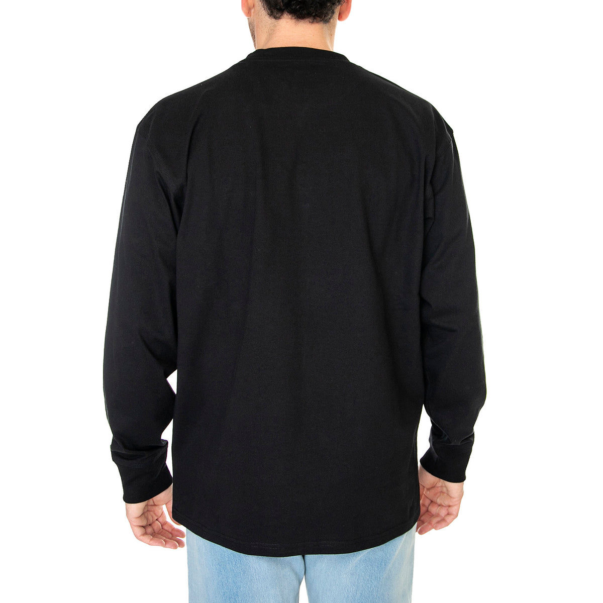 L/S AMERICAN SCRIPT T-SHIRT BLACK - Maglietta Girocollo Maniche Lunghe Uomo Nera I029955 89XX CARHARTT WIP 