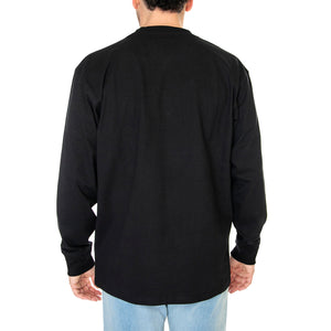 L/S AMERICAN SCRIPT T-SHIRT BLACK - Maglietta Girocollo Maniche Lunghe Uomo Nera I029955 89XX CARHARTT WIP 