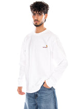 L/S AMERICAN SCRIPT T-SHIRT WHITE - Langarm-Crewneck-T-Shirt Herren Weiß  Herren CARHARTT WIP