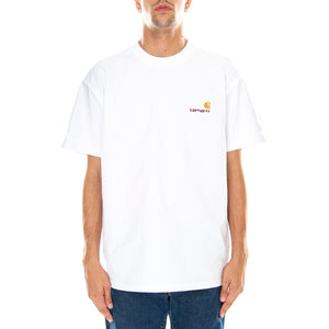S/S AMERICAN SCRIPT T-SHIRT WHITE - Maglietta Girocollo Uomo Bianca I029956 02XX CARHARTT WIP 