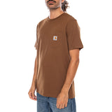 S/S POCKET T-SHIRT WIP H BROWN - Rundhals-T-Shirt Herren Braun Herren CARHARTT WIP