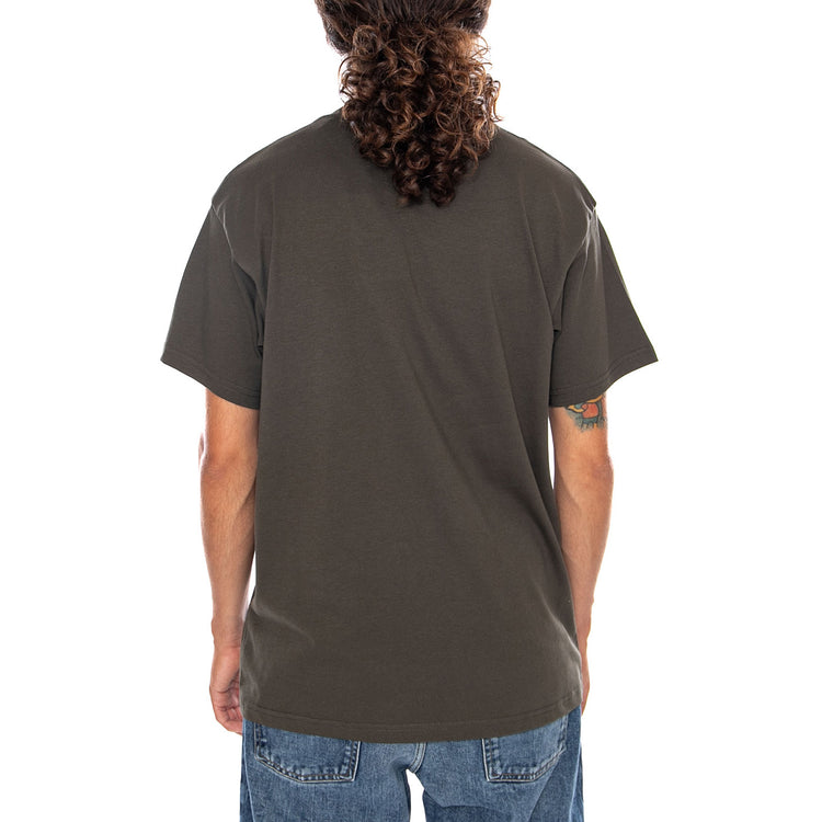 S/S SCRIPT EMBROIDERY T-SHIRT CYPRESS / BLACK - Maglietta Girocollo Uomo Verde I030435 00PXX CARHARTT WIP 