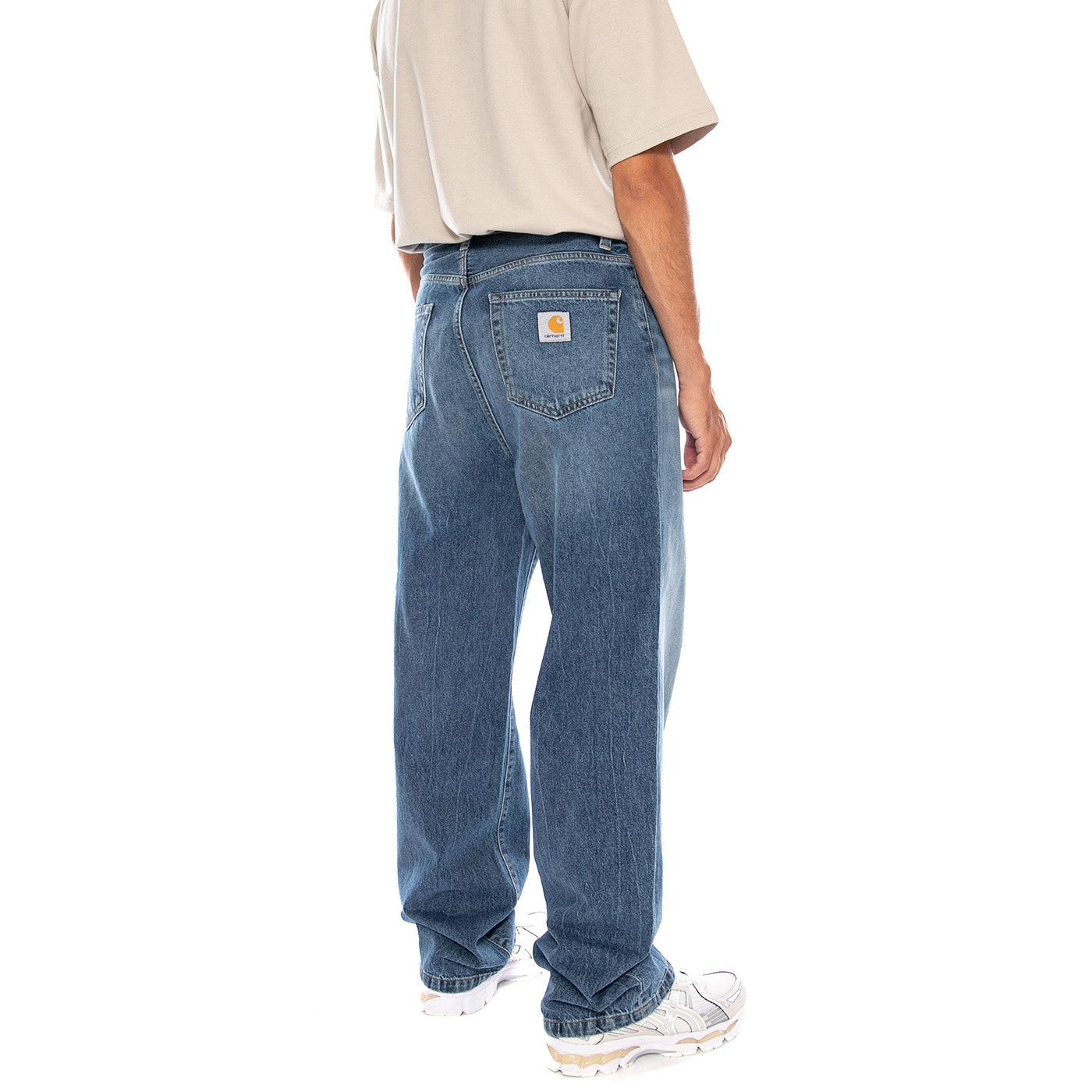 LANDON PANT BLUE MARBLE USED WASH - Pantaloni Denim Jeans Uomo Blu I030468 017X CARHARTT WIP 