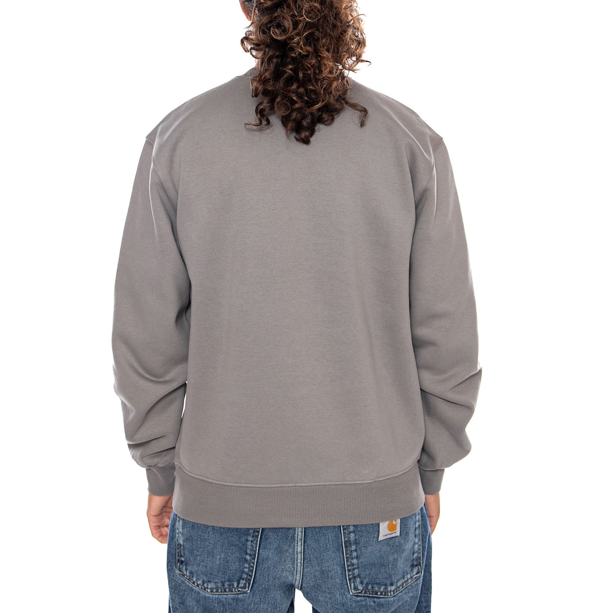 CARHARTT SWEAT SHADY GREY / DARK NAVY - Felpa Girocollo Uomo Grigia I030546 3Z4XX CARHARTT WIP 
