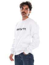 CARHARTT WIP CARHARTT SWEAT ASH HEATHER / GRAPHITE - Felpa Girocollo Uomo Grigia  Uomo CARHARTT WIP