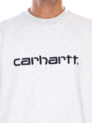 CARHARTT WIP CARHARTT SWEAT ASH HEATHER / GRAPHITE - Felpa Girocollo Uomo Grigia I030546 3Z5XX CARHARTT WIP 