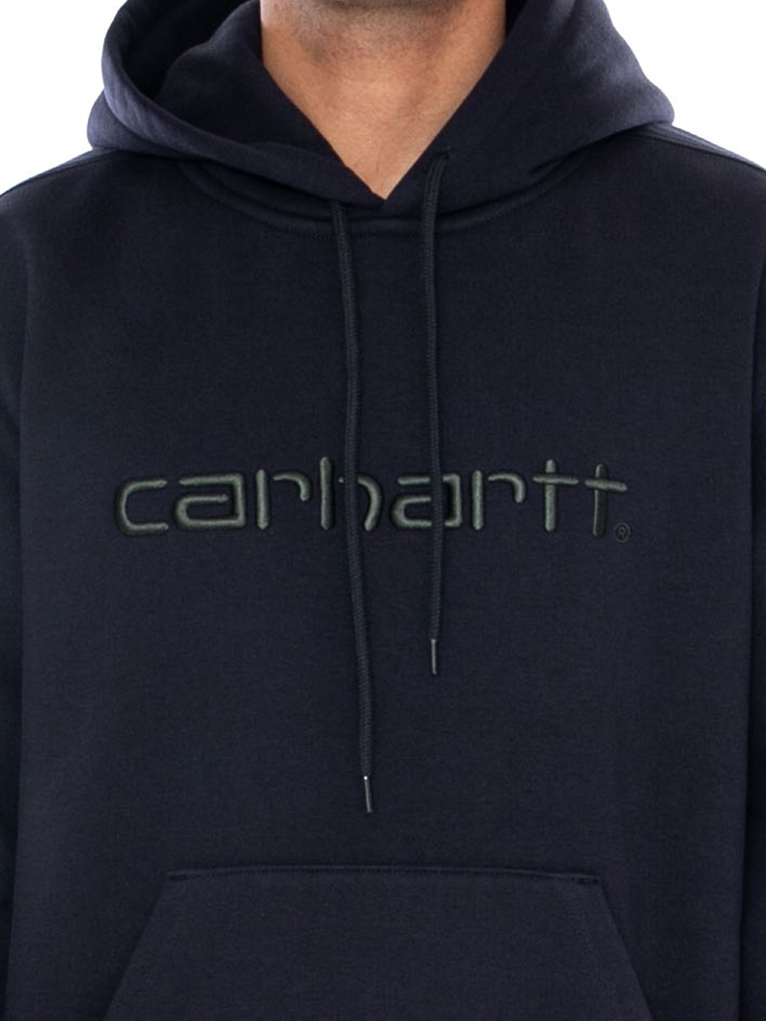 CARHARTT WIP HOODED CARHARTT SWEAT DARK NAVY / DARK SCARAB - Felpa con Cappuccio Uomo Blu Scuro I030547 3Z0XX CARHARTT WIP 