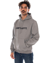 CARHARTT WIP HOODED CARHARTT SWEAT SHADY GREY / DARK NAVY - Felpa con Cappuccio Uomo Grigia  Uomo CARHARTT WIP