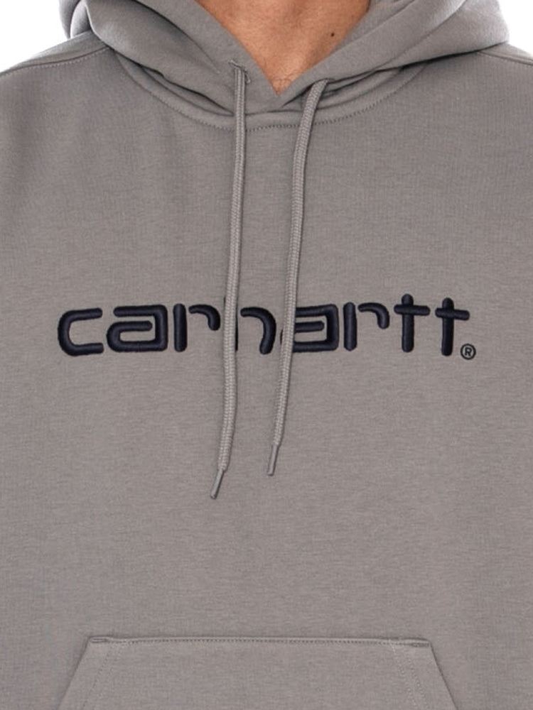 CARHARTT WIP HOODED CARHARTT SWEAT SHADY GREY / DARK NAVY - Felpa con Cappuccio Uomo Grigia I030547 3Z4XX CARHARTT WIP 