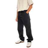 SINGLE KNEE PANT BLACK STONE WASHED - Pantaloni Denim Jeans Uomo Neri  Uomo CARHARTT WIP