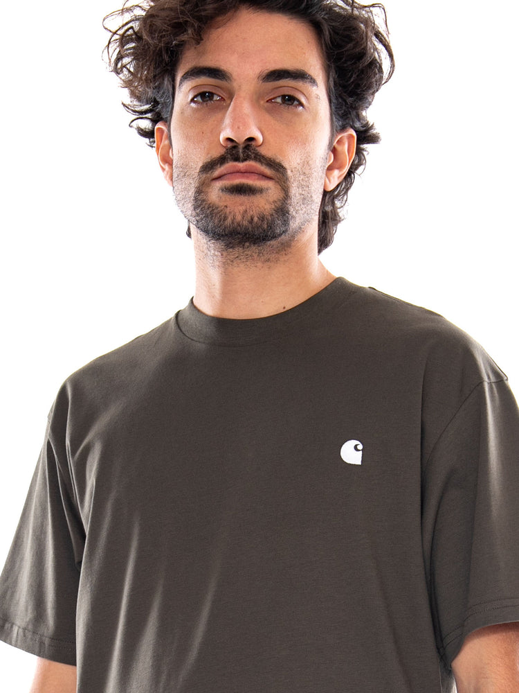 S/S Madison T-Shirt Cypress / White - Maglietta Girocollo Uomo Verde I033000 00XXX CARHARTT WIP 