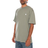 S/S MADISON T-SHIRT SHADY GREEN / WHITE - Crewneck T-Shirt Herren Grün Herren CARHARTT WIP