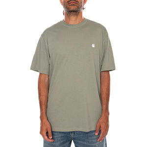 S/S MADISON T-SHIRT SHADY GREEN / WHITE - Maglietta Girocollo Uomo Verde I033000 3S3XX CARHARTT WIP 