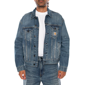 HELSTON JACKET BLUE - Giacca Denim Jeans Uomo Blu I033352 01EJ CARHARTT WIP 
