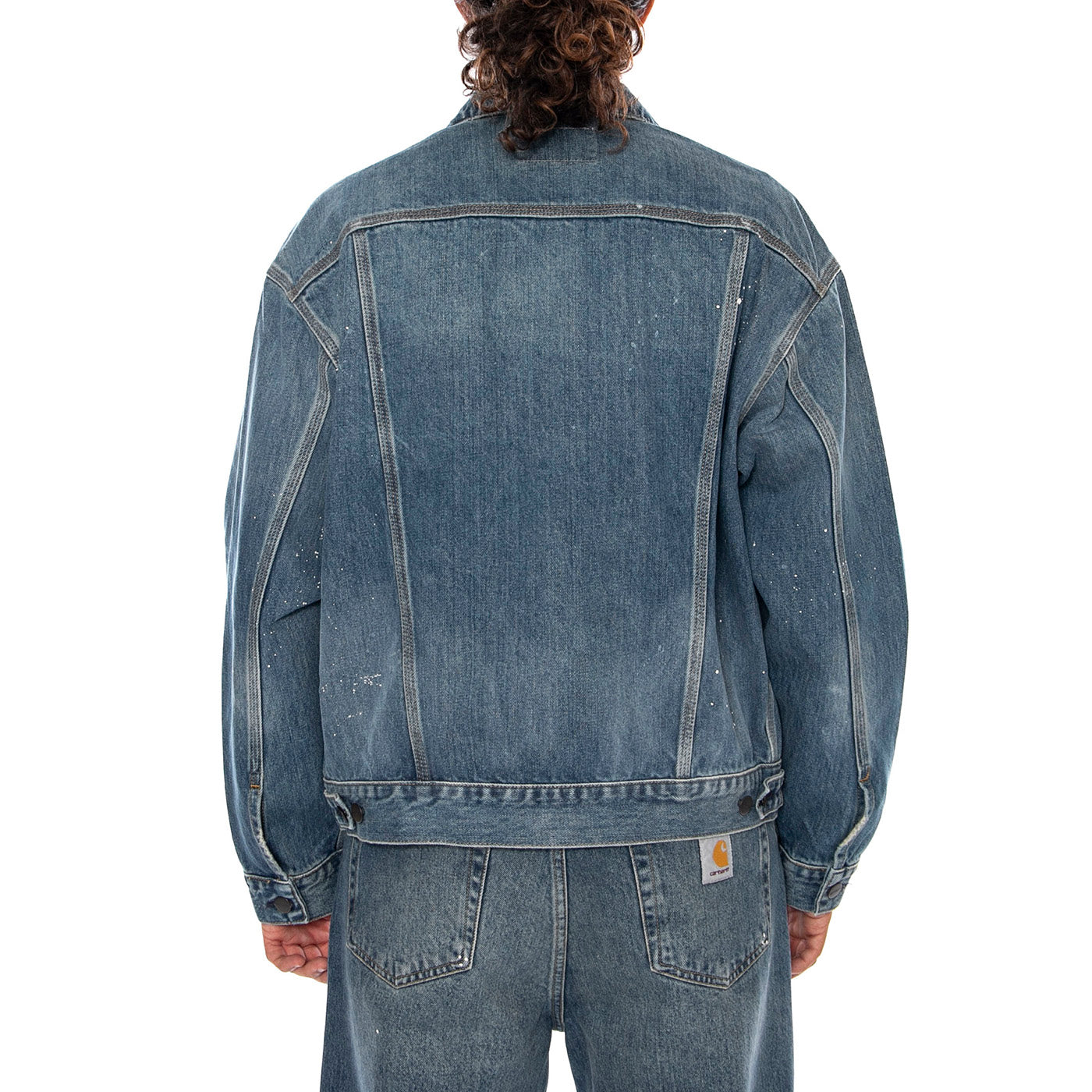 HELSTON JACKET BLUE - Giacca Denim Jeans Uomo Blu I033352 01EJ CARHARTT WIP 