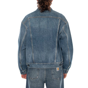 HELSTON JACKET BLUE - Giacca Denim Jeans Uomo Blu I033352 01EJ CARHARTT WIP 
