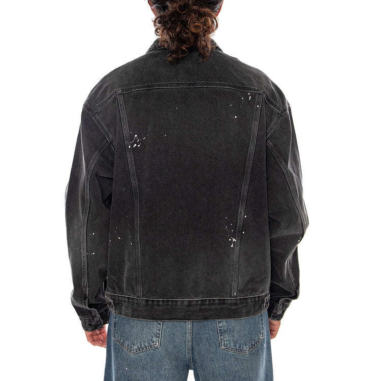 HELSTON JACKET BLACK - Giacca Denim Jeans Uomo Nera I033352 89EJ CARHARTT WIP 