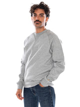 CARHARTT WIP CHASE SWEAT GREY HEATHER / GOLD - Felpa Girocollo Uomo Grigia  Uomo CARHARTT WIP