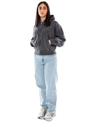 Carhartt WIP W' Hooded Nelson Jacket Black - Felpa Donna Nera con Cappuccio<BR/> I033830 89GD CARHARTT WIP 