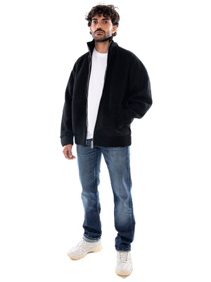 Carhartt WIP Banley Sweater Jacket Black - Giacca in Maglia Uomo Nera<BR/><BR/> I033902 89XX CARHARTT WIP 